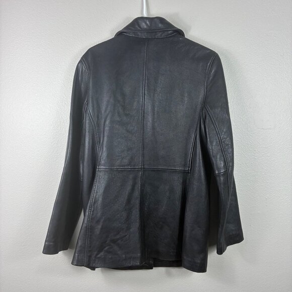 VTG Dockers Women’s Black Lamb Leather Jacket Size Large Heritagewear - Picture 8 of 11